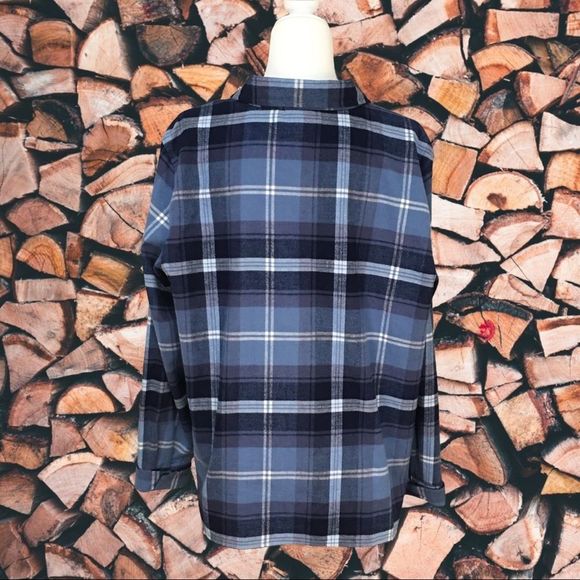 Blue Plaid Women's Top - Picture 2 of 4